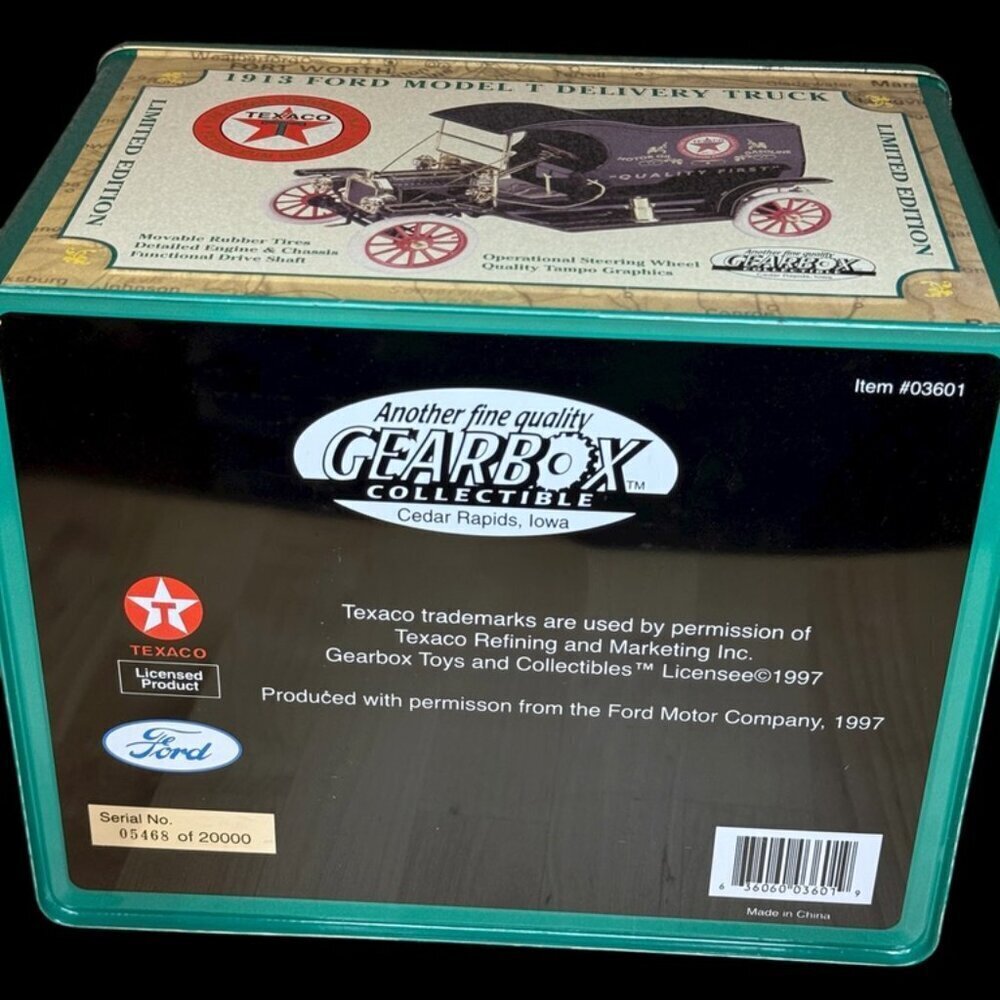 Collectible GearBoxTexaco 1913 Ford Model T Delivery Truck - Picture 3 of 16